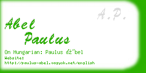 abel paulus business card